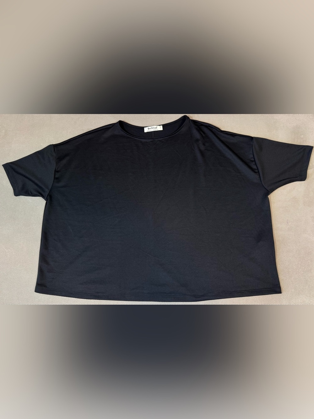 Womens Three Bird Nest Black Oversized Wide Baggy Tshirt Relaxed Size Large
